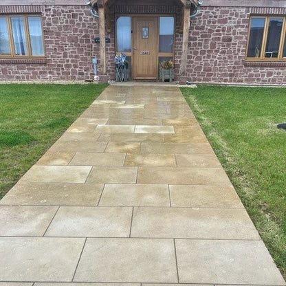 Mountcharles Sandstone pathway leading to a house entrance. 