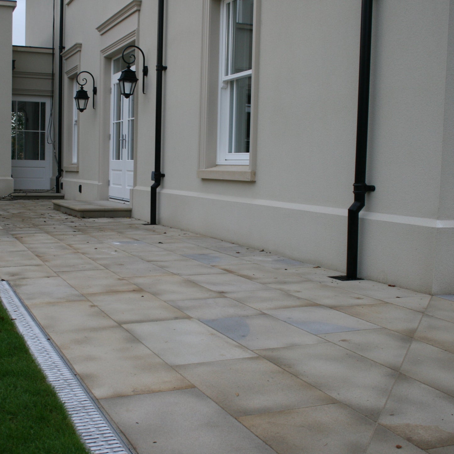 Pathway completed in Mountcharles Sandstone Paving and Steps. 