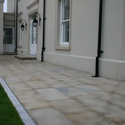 Pathway completed in Mountcharles Sandstone Paving and Steps. 