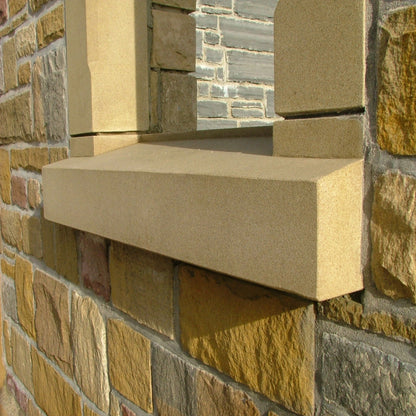Close up of bespoke Mountcharles Sandstone Window Sill. 