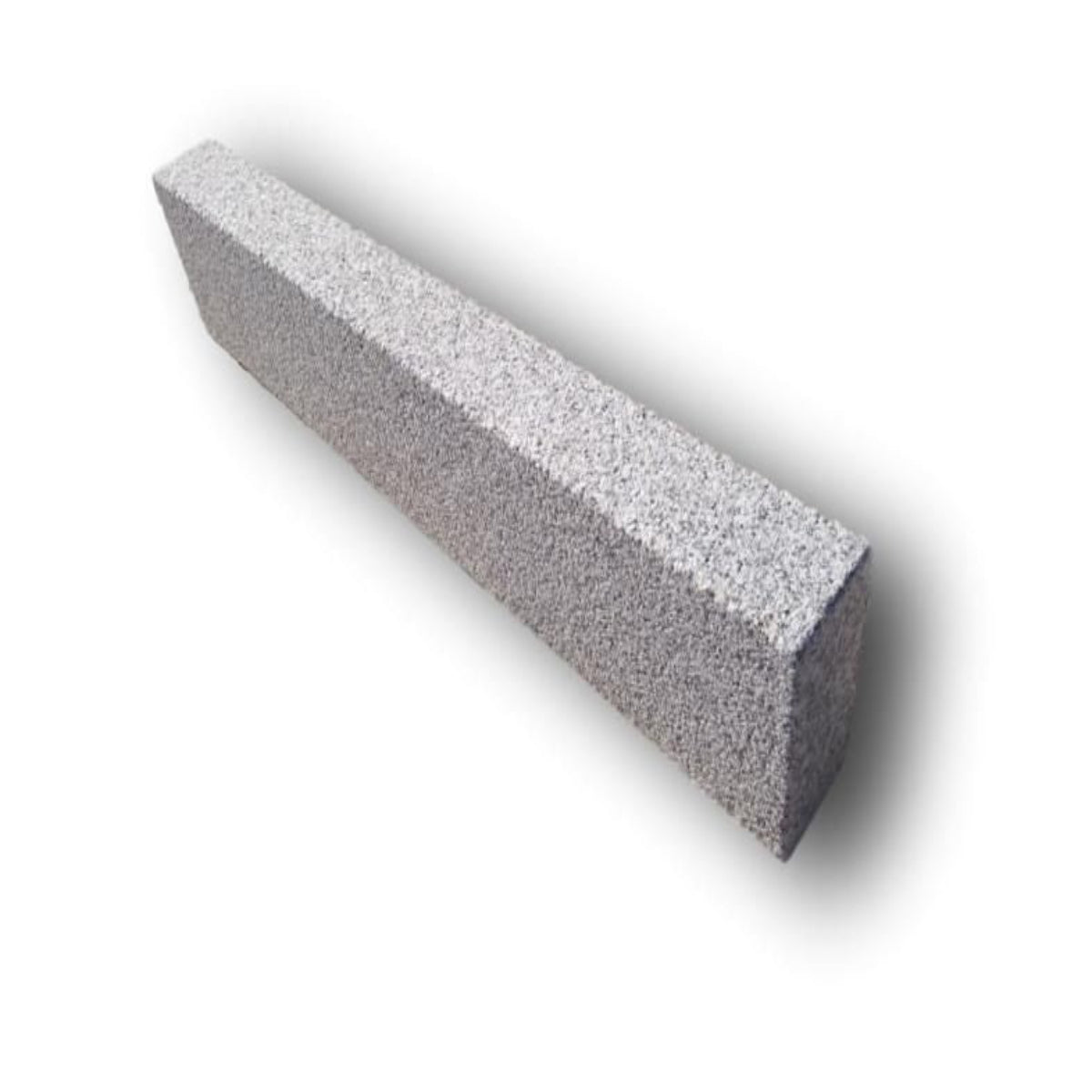 A single Silver Granite Kerb with a blasted finish. 