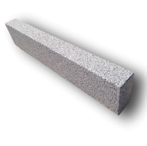 Rectangular Silver Granite Kerb on a white background.