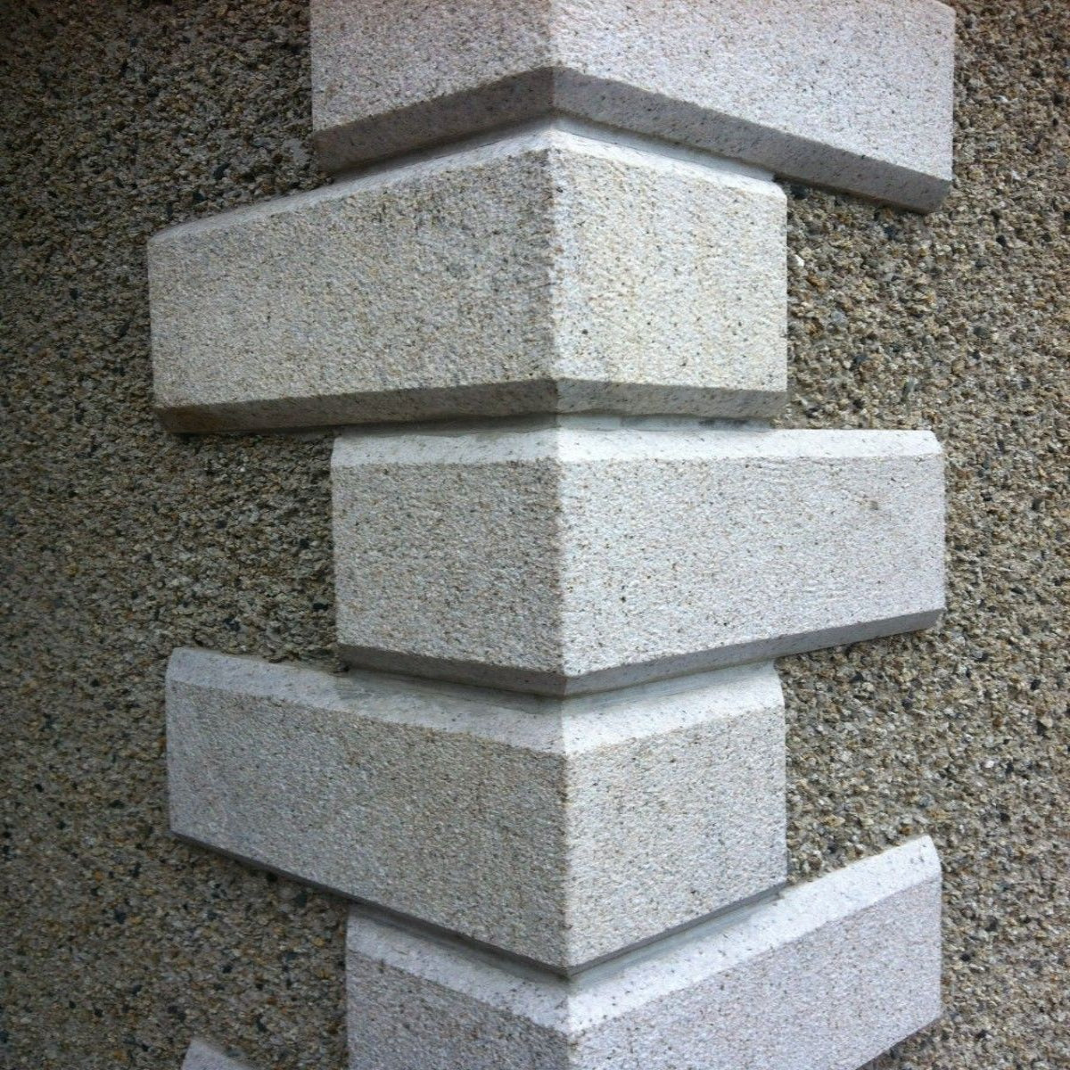 Bespoke Silver Granite Quoins. 