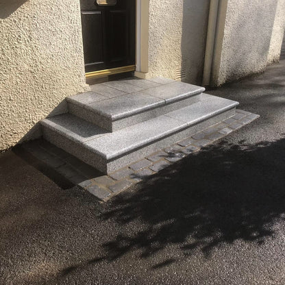 Back door steps completed using Silver Granite Step Packs.