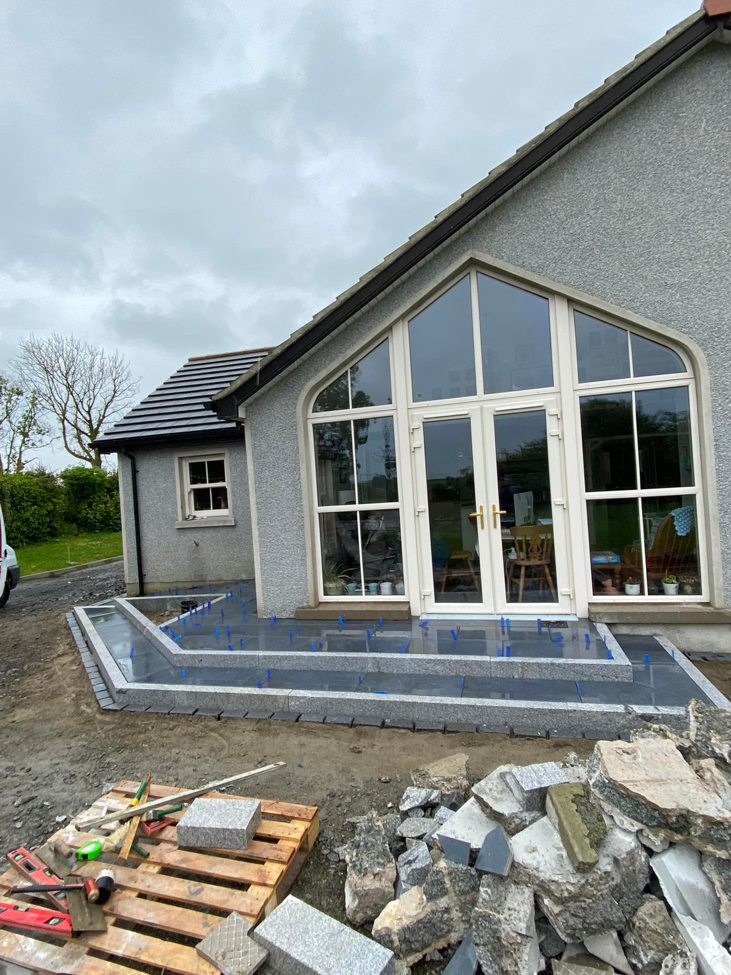 Silver Granite Kerb 1000 x 200 x 100 - Bush Hammered