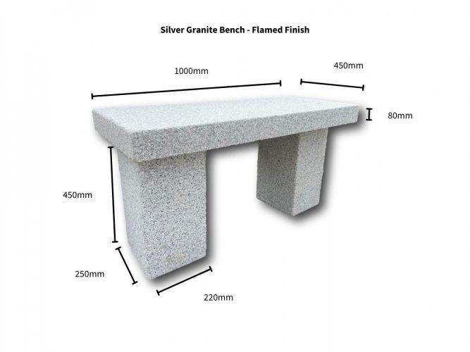 Silver Granite Bench 