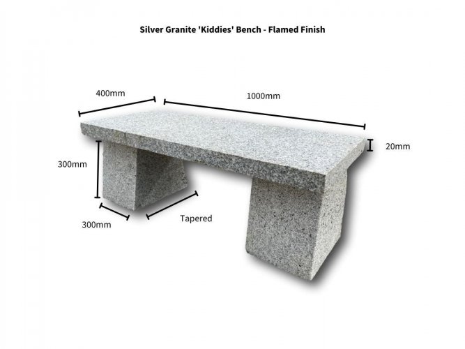 Silver Granite Kiddies Bench 