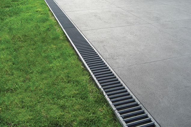 Sample Water Drain with Galvanised Grating 