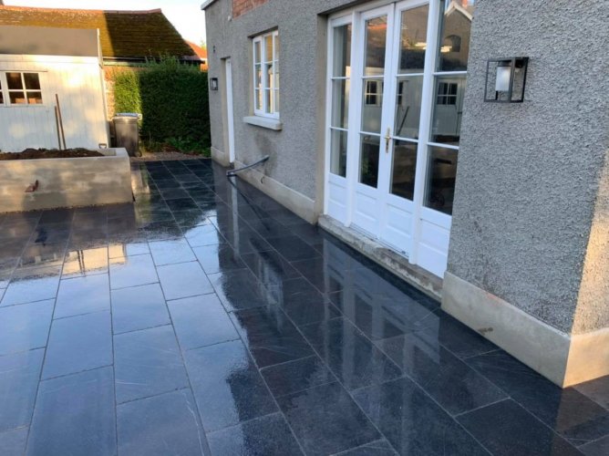 Blue Limestone Honed & Tumbled - 800 x 400 x 30mm by AP Services