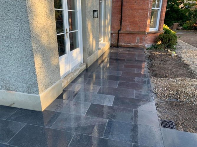Blue Limestone Honed & Tumbled - 800 x 400 x 30mm by AP Services