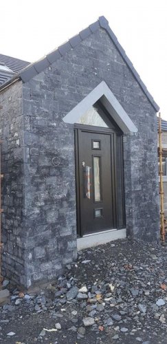 Irish Blue Limestone Door Lintel - Sanded Finish