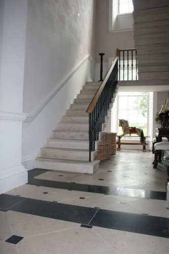 Limestone Cantilevered staircase