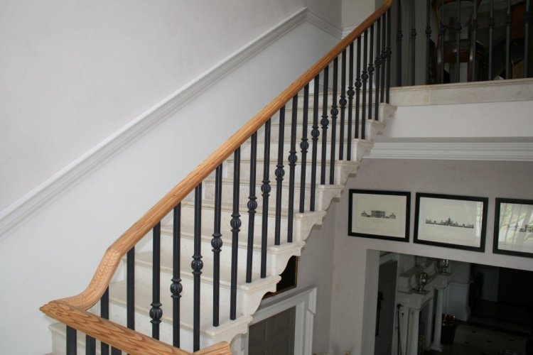 Limestone Cantilevered staircase