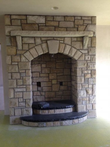 Mountcharles Sandstone Fireplace - Machine Block 