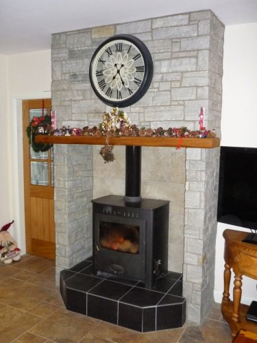 Silver Donegal Quartzite Fireplace