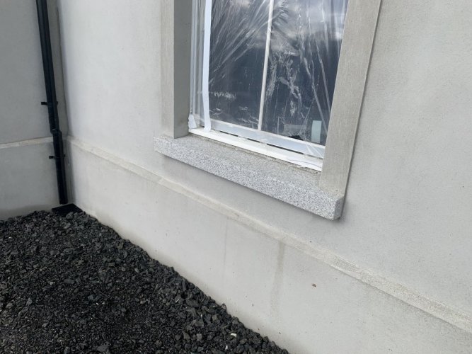 Silver Granite Window Sills - Bush Hammered Finish