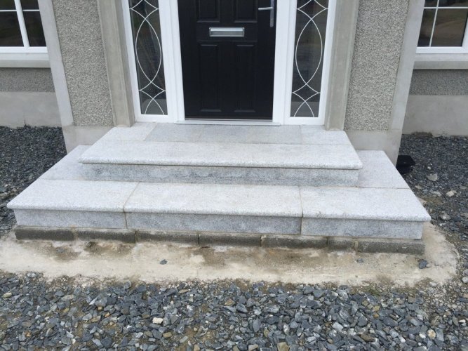 Silver Granite Step Pack - Flamed Finish (Dry)