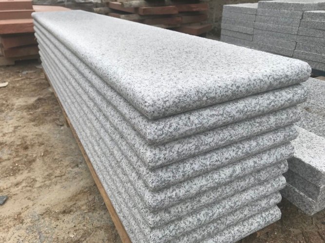 Silver Granite Step Pack Option 3:  2250 x 400 x 50mm with 1 long edge and 1 short edge. 