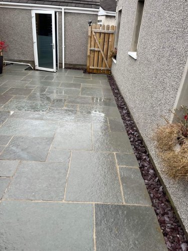 T - Grey Limestone Paving By DMcClure Landscapes 